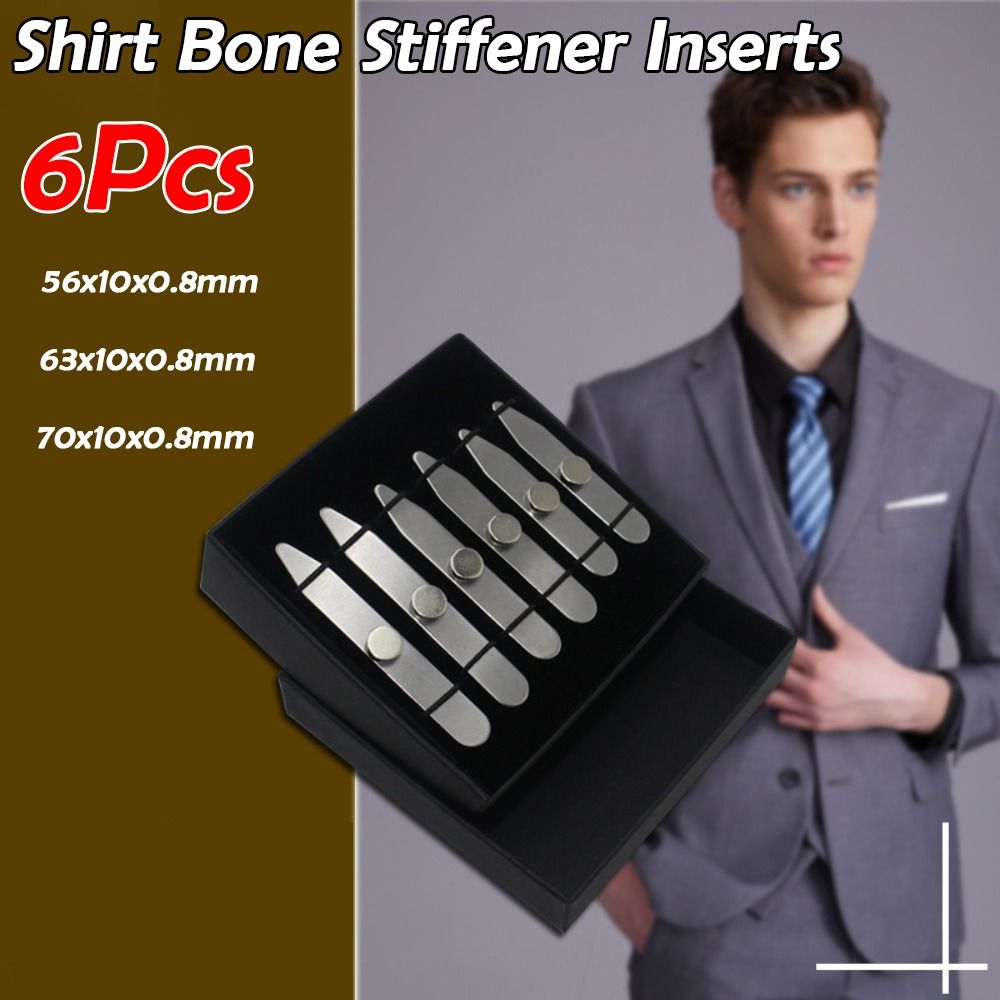 Collar Stay Metal - 6Pcs Durable Stainless Steel Collar Stays