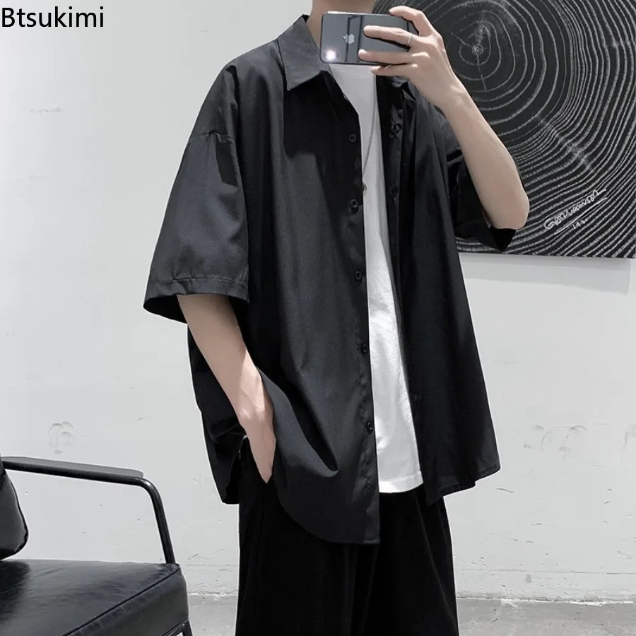 Korean Men Formal Wear - New Men's Korean Oversize Shirts Fashion