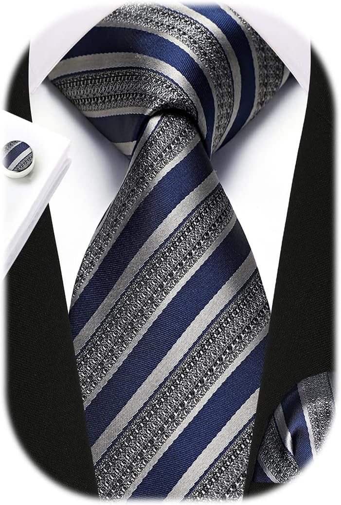 Mens Formal - Men's Stripe Tie & Pocket Square