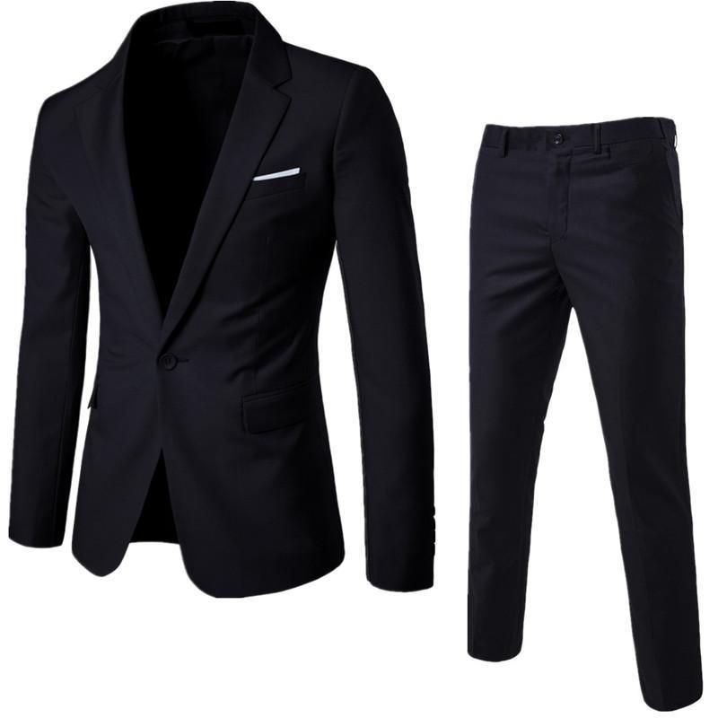 Korean Men Formal Wear - Men's Three-Piece Tailored Suit Korean Style