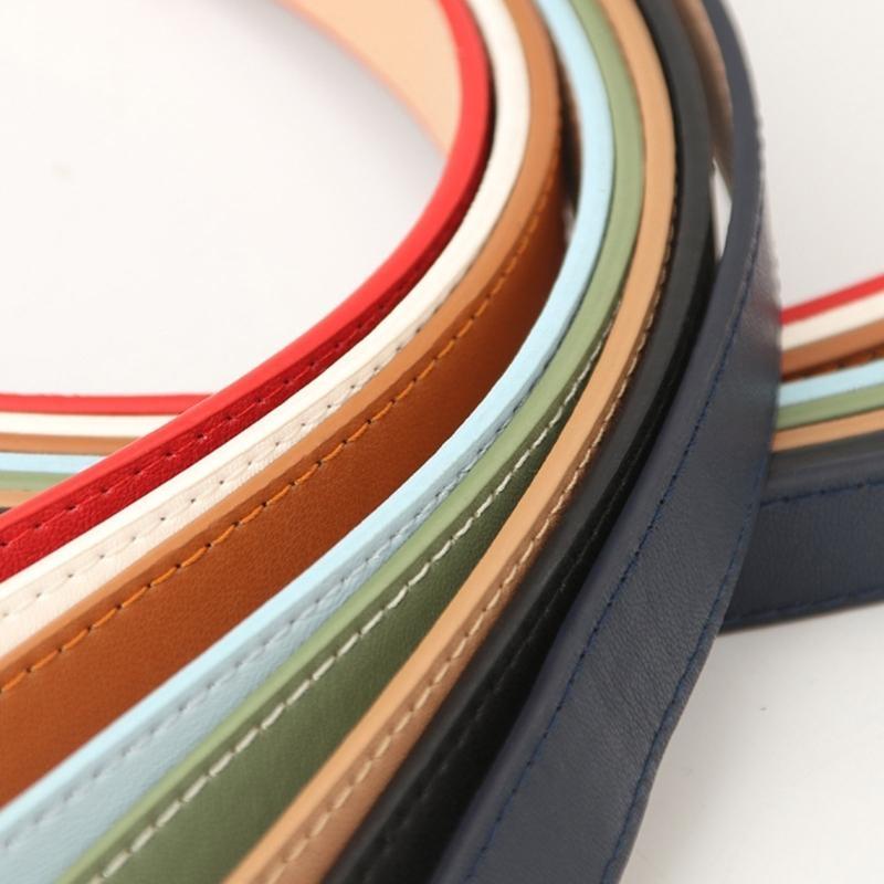 652F Fashion Hot Girls Oval Bu - مراجعة Formal Belt Leather Thin وسعره