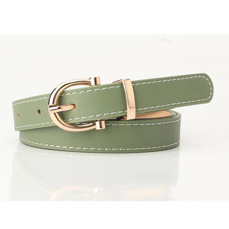 652F Fashion Hot Girls Oval Bu - مراجعة Formal Belt Leather Thin وسعره