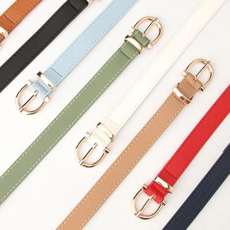 652F Fashion Hot Girls Oval Bu - مراجعة Formal Belt Leather Thin وسعره