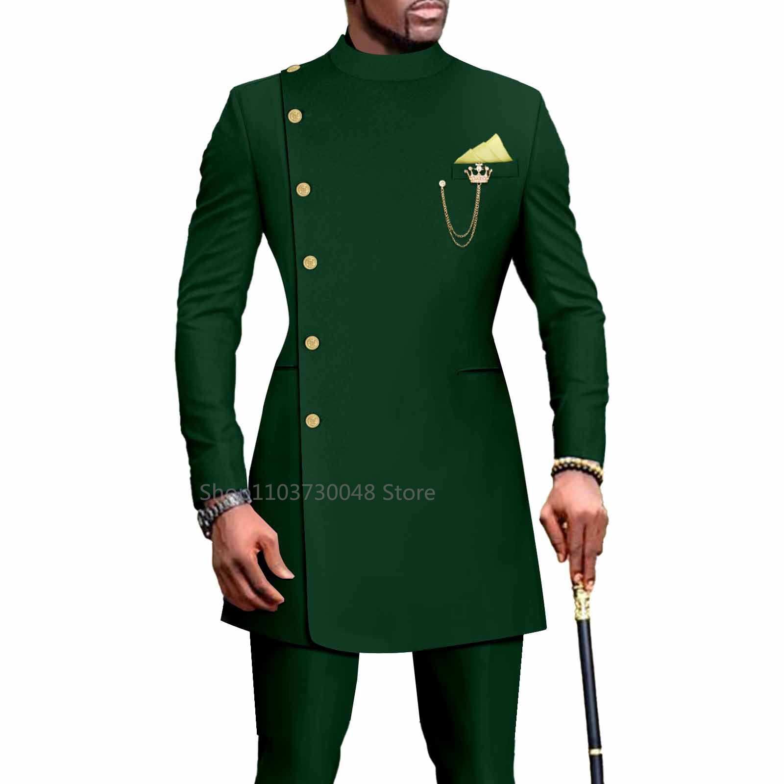 African Design Slim Fit 2 Piec - مراجعة Wool Suit Jacket وسعره