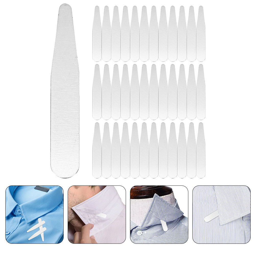 36Pcs Shirt Collar Stiffeners  - مراجعة Collar Stay Metal وسعره