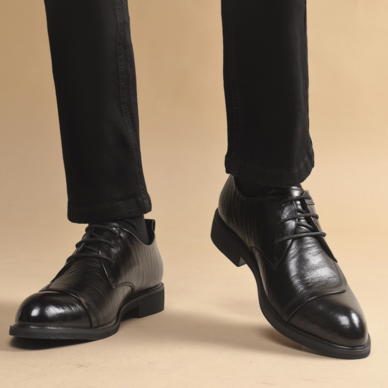 Leather Oxford Shoes With Meta - مراجعة Men'S Formal Office Wear Shoes وسعره