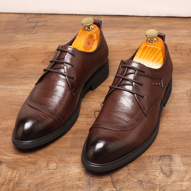 Leather Oxford Shoes With Meta - مراجعة Men'S Formal Office Wear Shoes وسعره