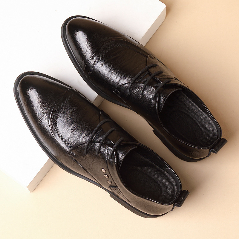 Leather Oxford Shoes With Meta - مراجعة Men'S Formal Office Wear Shoes وسعره