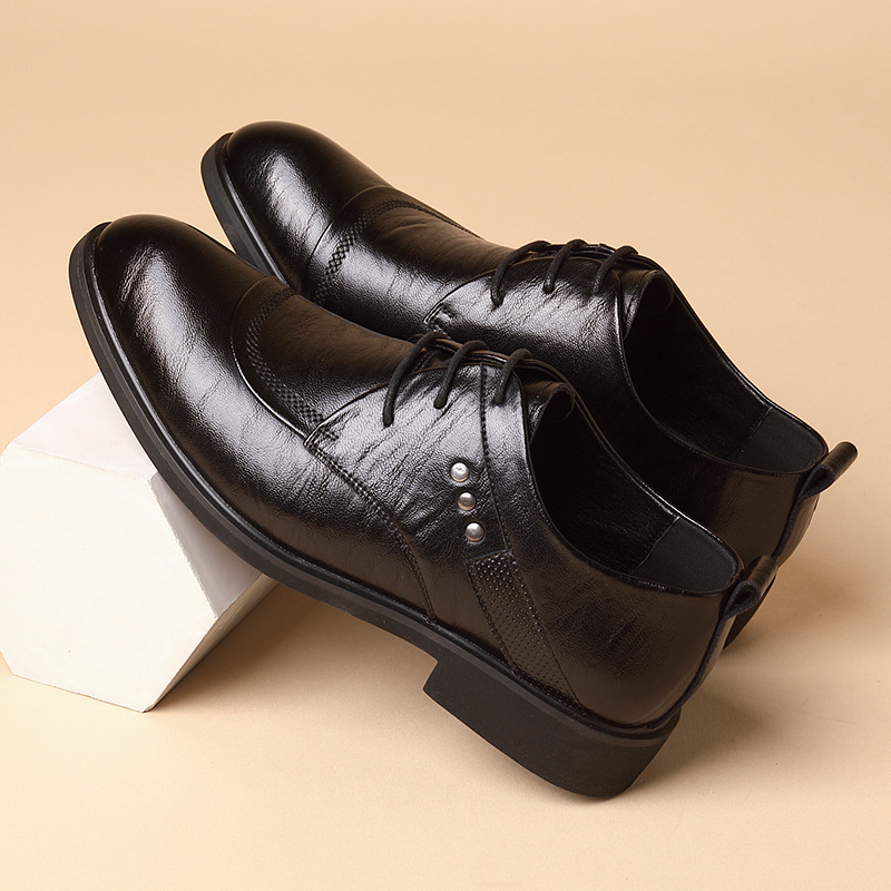Leather Oxford Shoes With Meta - مراجعة Men'S Formal Office Wear Shoes وسعره