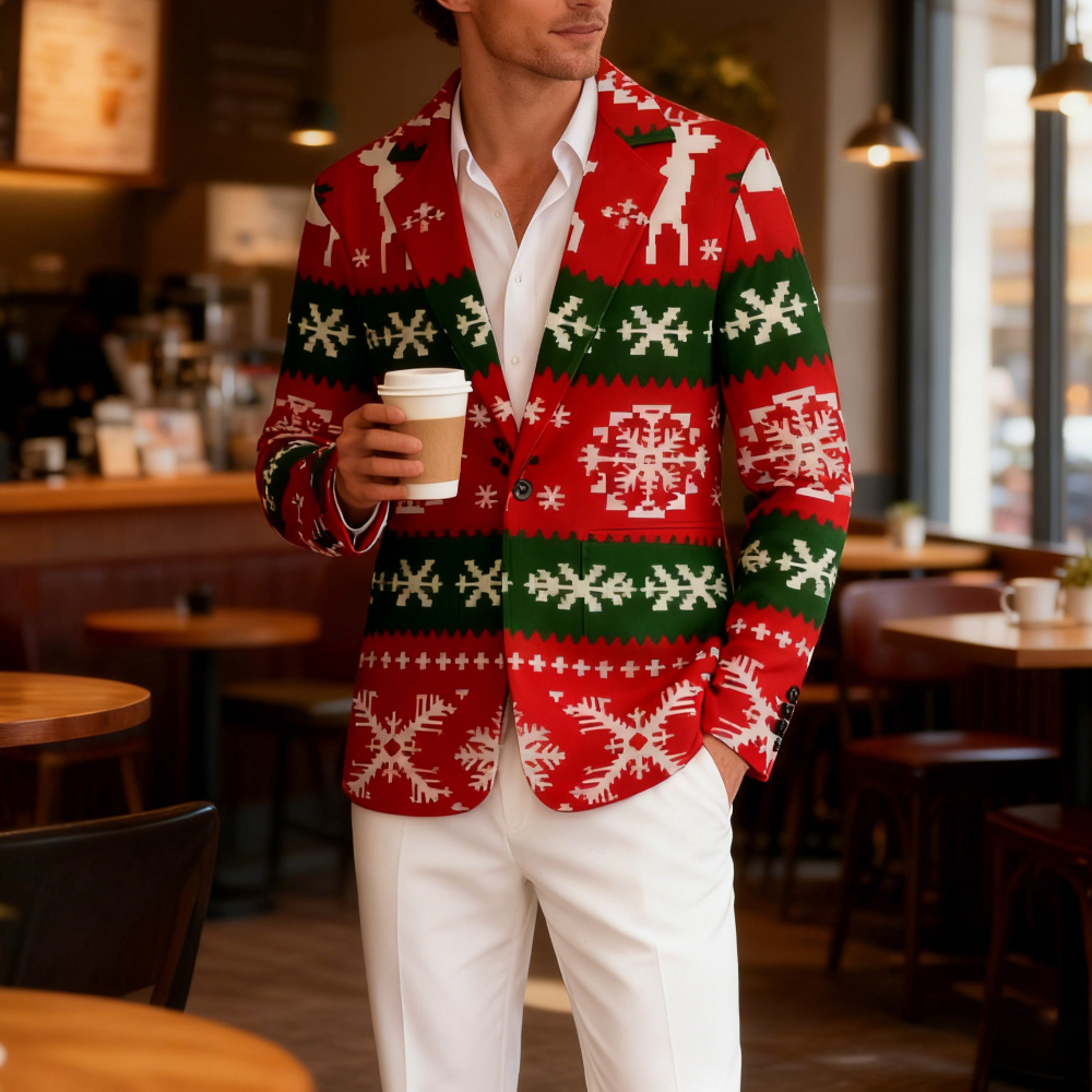 Men's Festive Xmas Casual Blaz - مراجعة Men Formal Wear With Coat وسعره