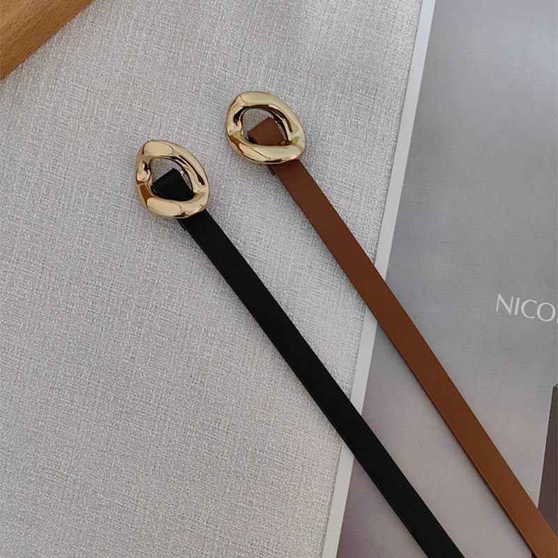 Thin Knotted Waist Chain Belt  - مراجعة Formal Belt Leather Thin وسعره
