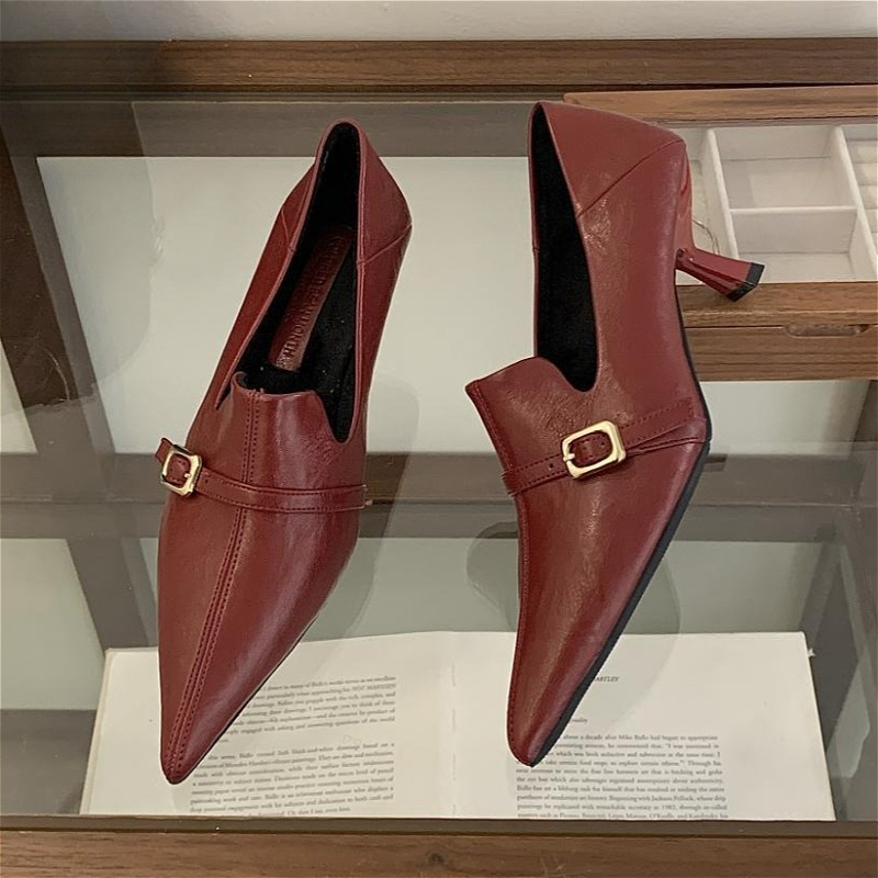Elegant Kitten Heel Women Pump - مراجعة Formal Belt Leather Thin وسعره