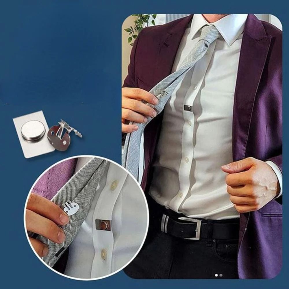 New Invisible Tie Stay Clips A - مراجعة Collar Stay Metal وسعره