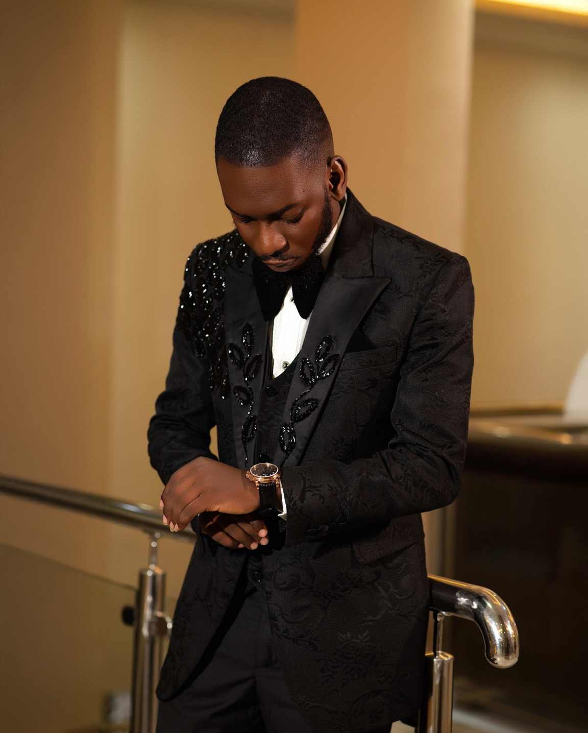 Fashion Men Suits Applique 2-p - مراجعة Men Formal Wear With Coat وسعره