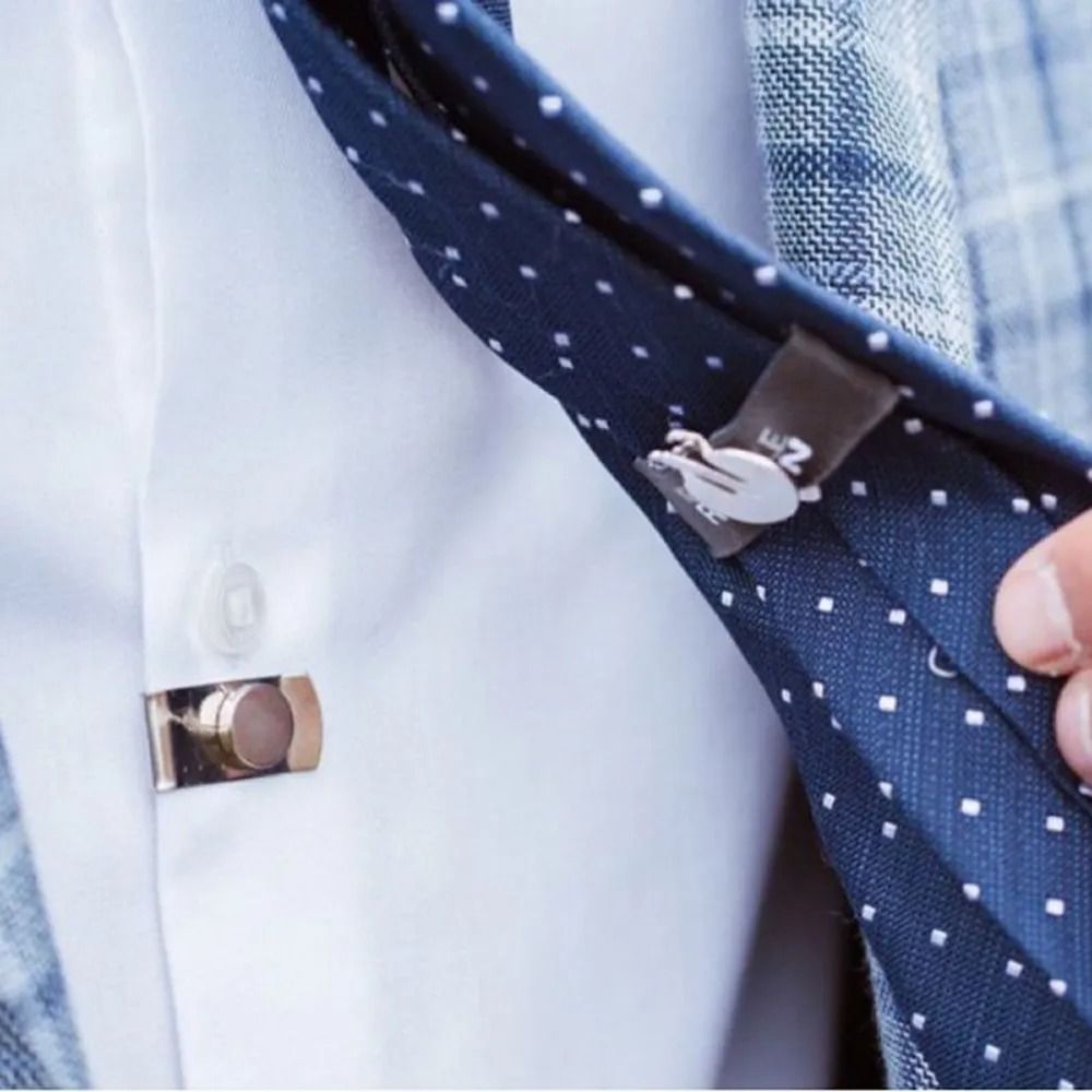 New Invisible Tie Stay Clips A - مراجعة Collar Stay Metal وسعره