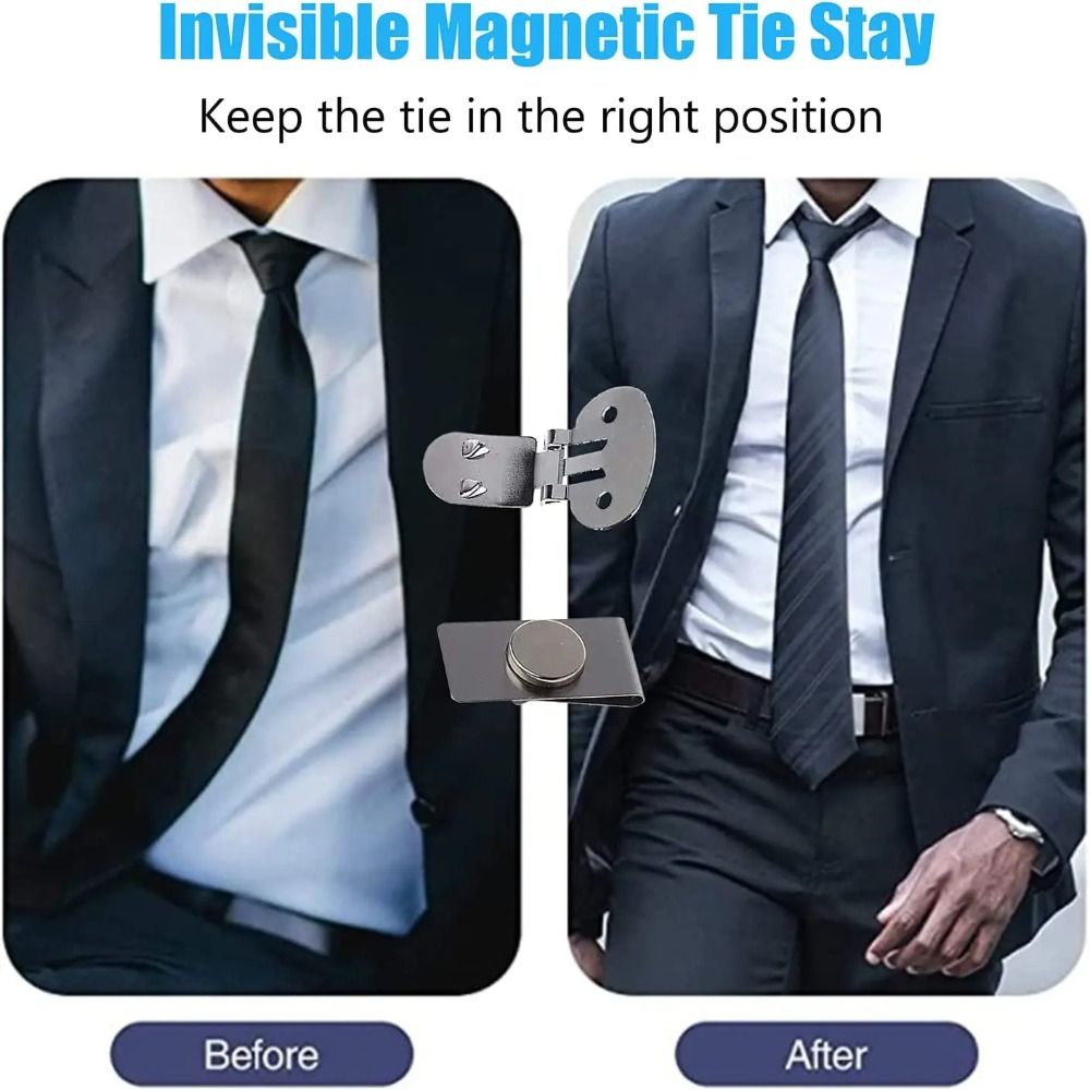 New Invisible Tie Stay Clips A - مراجعة Collar Stay Metal وسعره
