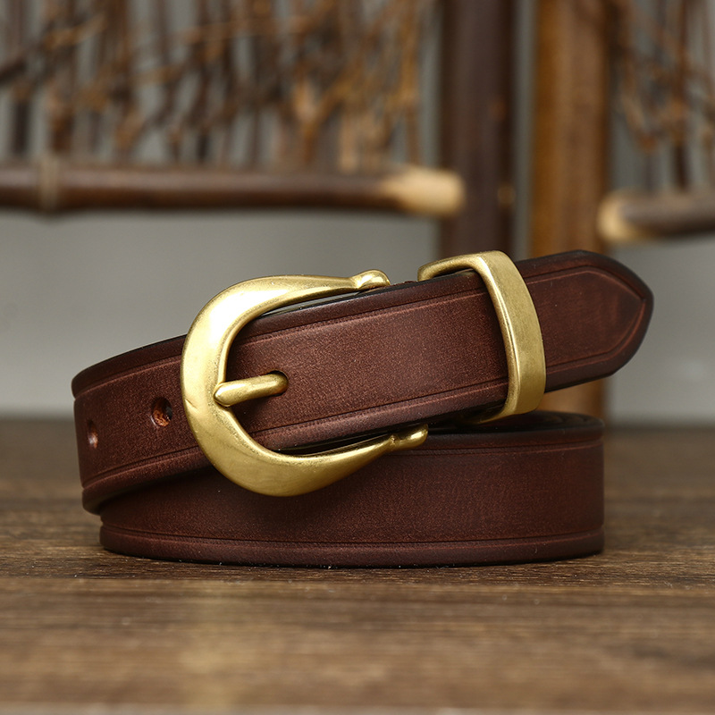 85-120cm Women Pure Real Cowhi - مراجعة Formal Belt Leather Thin وسعره