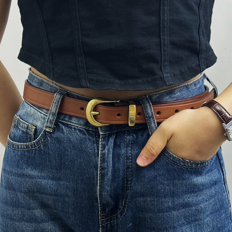 85-120cm Women Pure Real Cowhi - مراجعة Formal Belt Leather Thin وسعره