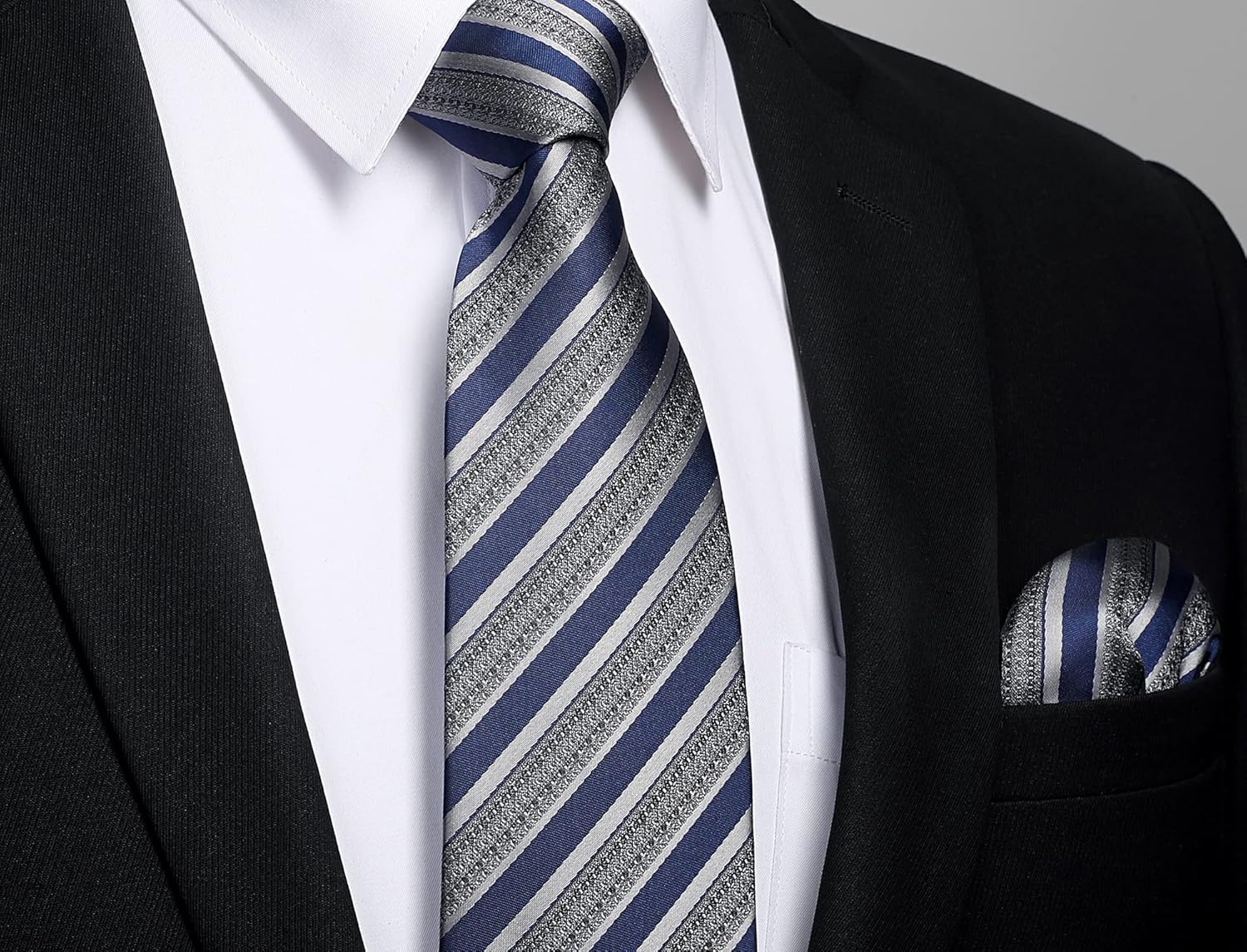 Men's Stripe Tie & Pocket Squa - مراجعة Mens Formal وسعره