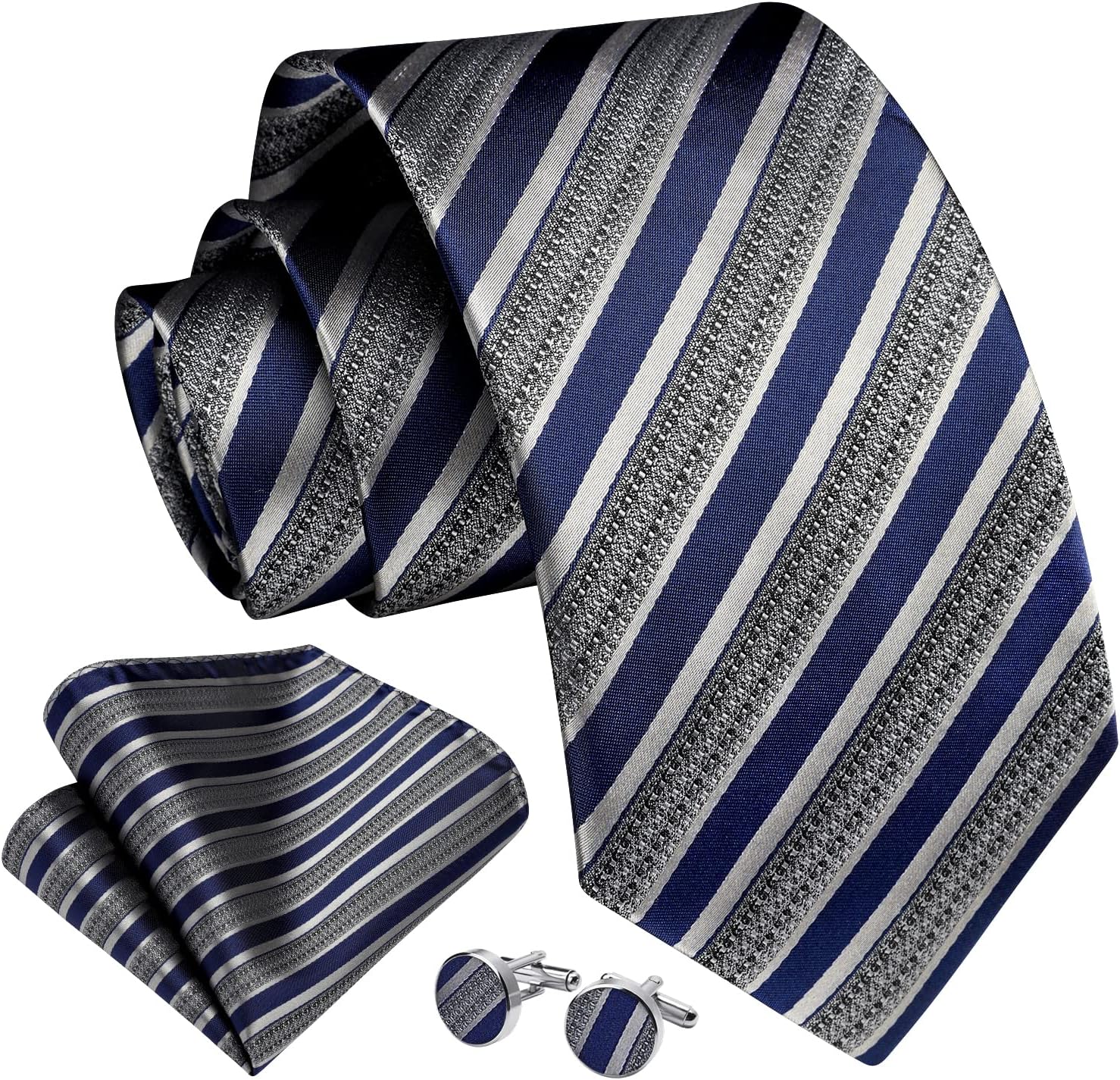 Men's Stripe Tie & Pocket Squa - مراجعة Mens Formal وسعره