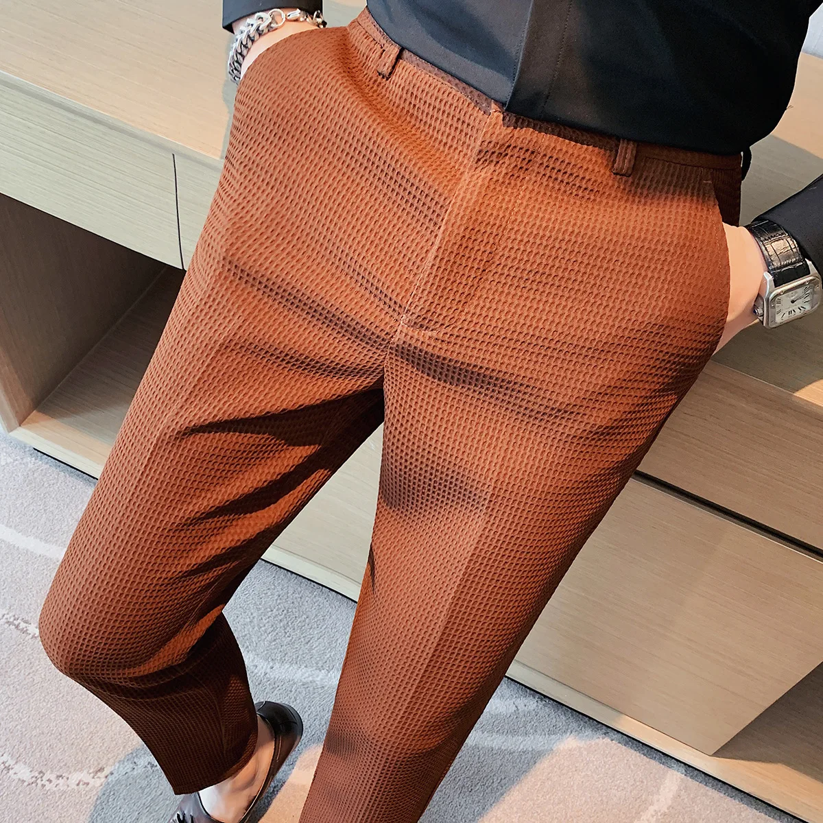 Korean Spring New Pantalones H - مراجعة Korean Men Formal Wear وسعره