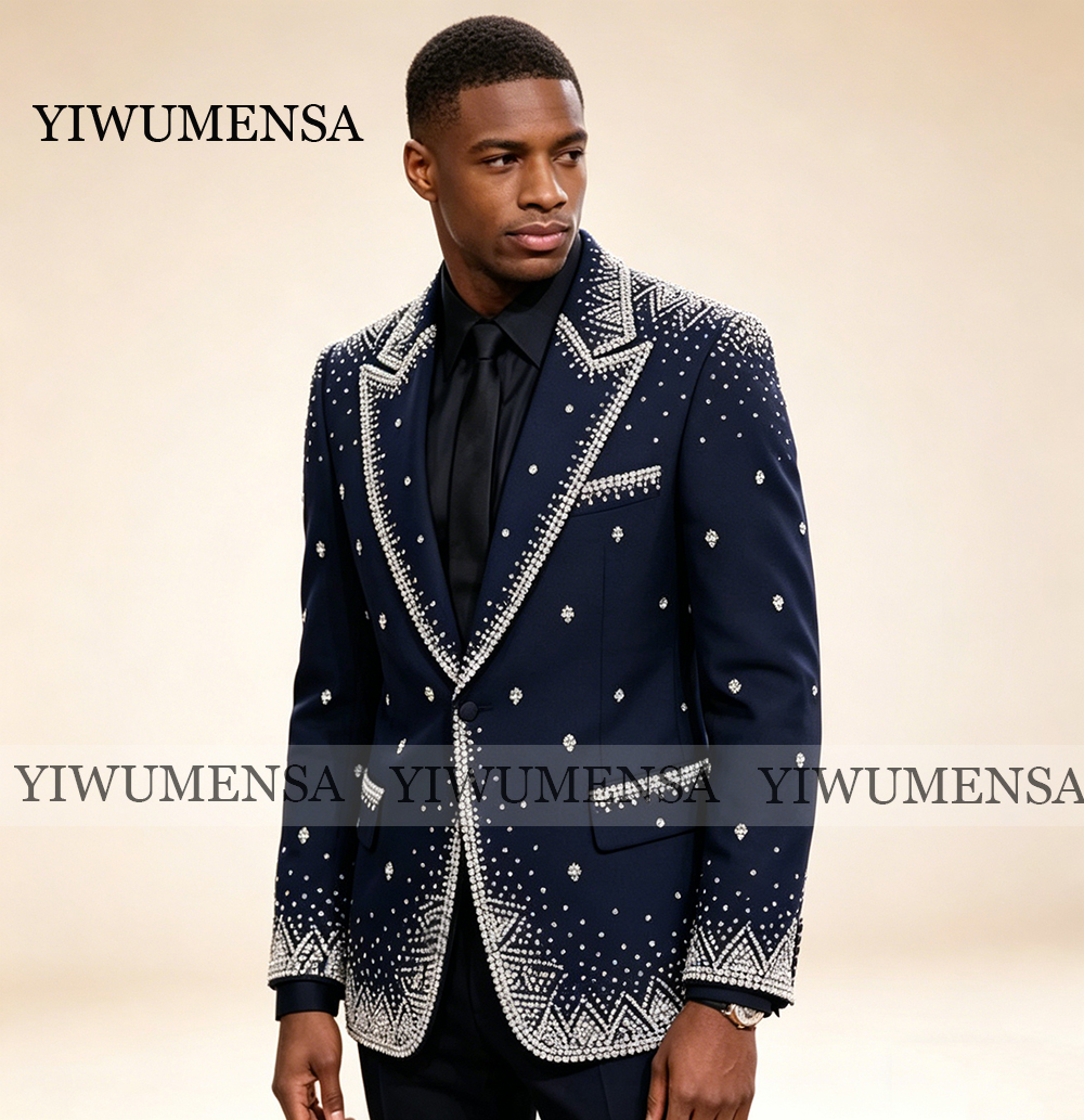 Brilliant Rhinestone Men Suit  - مراجعة Men Formal Wear Pants وسعره