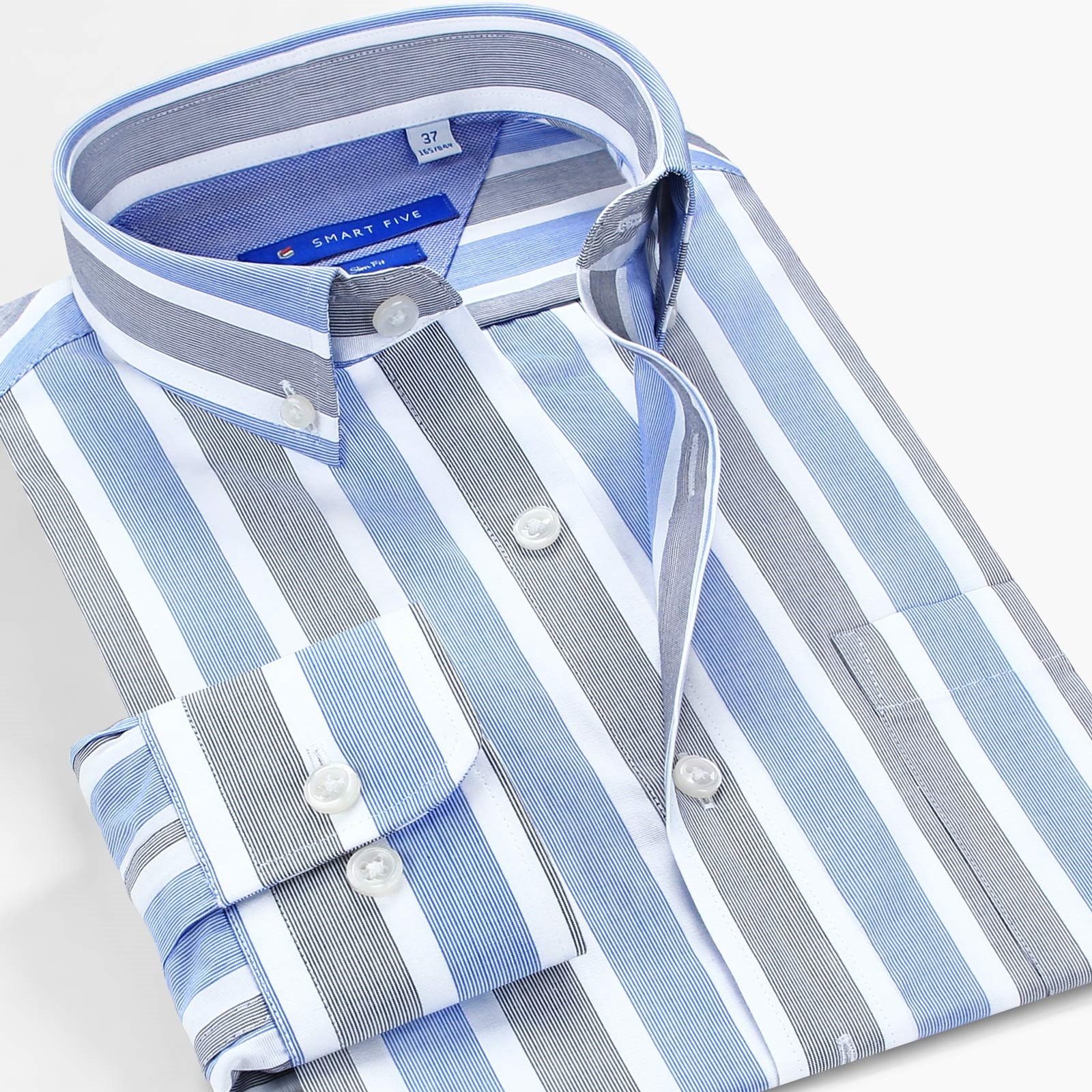 Men's 100% Cotton Striped Shir - مراجعة Men Formal Wear Brands وسعره