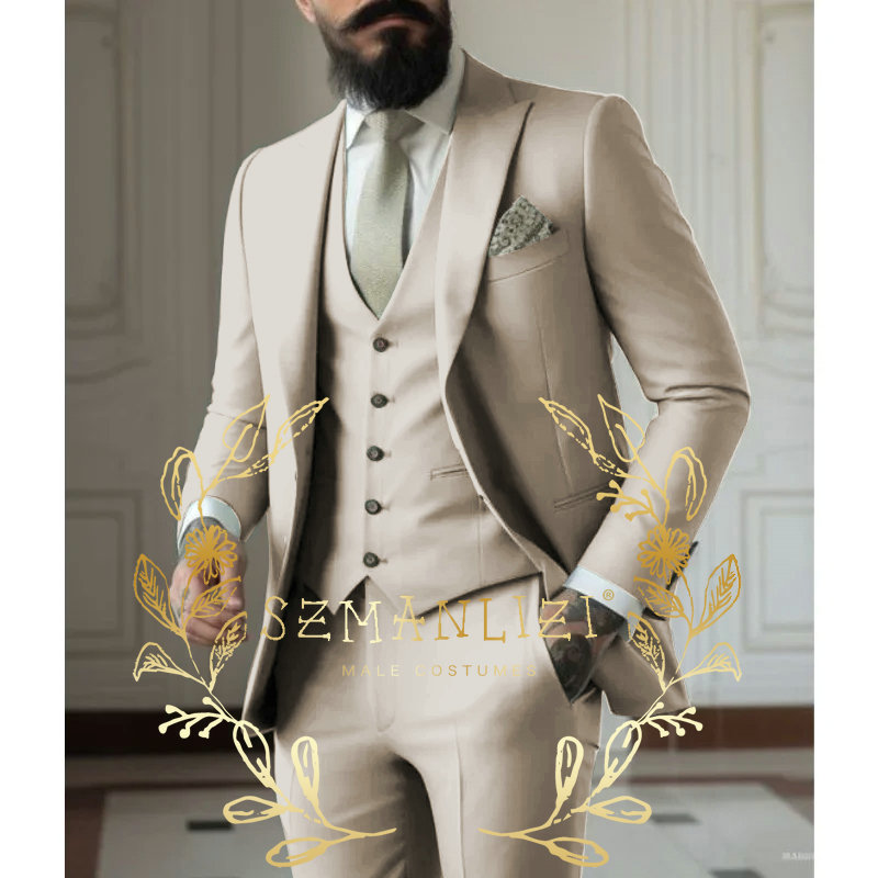 Light green Suits Men Suits 3  - مراجعة Men Formal Wear With Coat وسعره