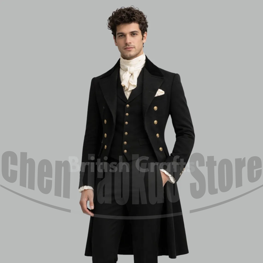 Black Men Victorian Tailcoat 3 - مراجعة Victorian Men'S Formal Wear وسعره
