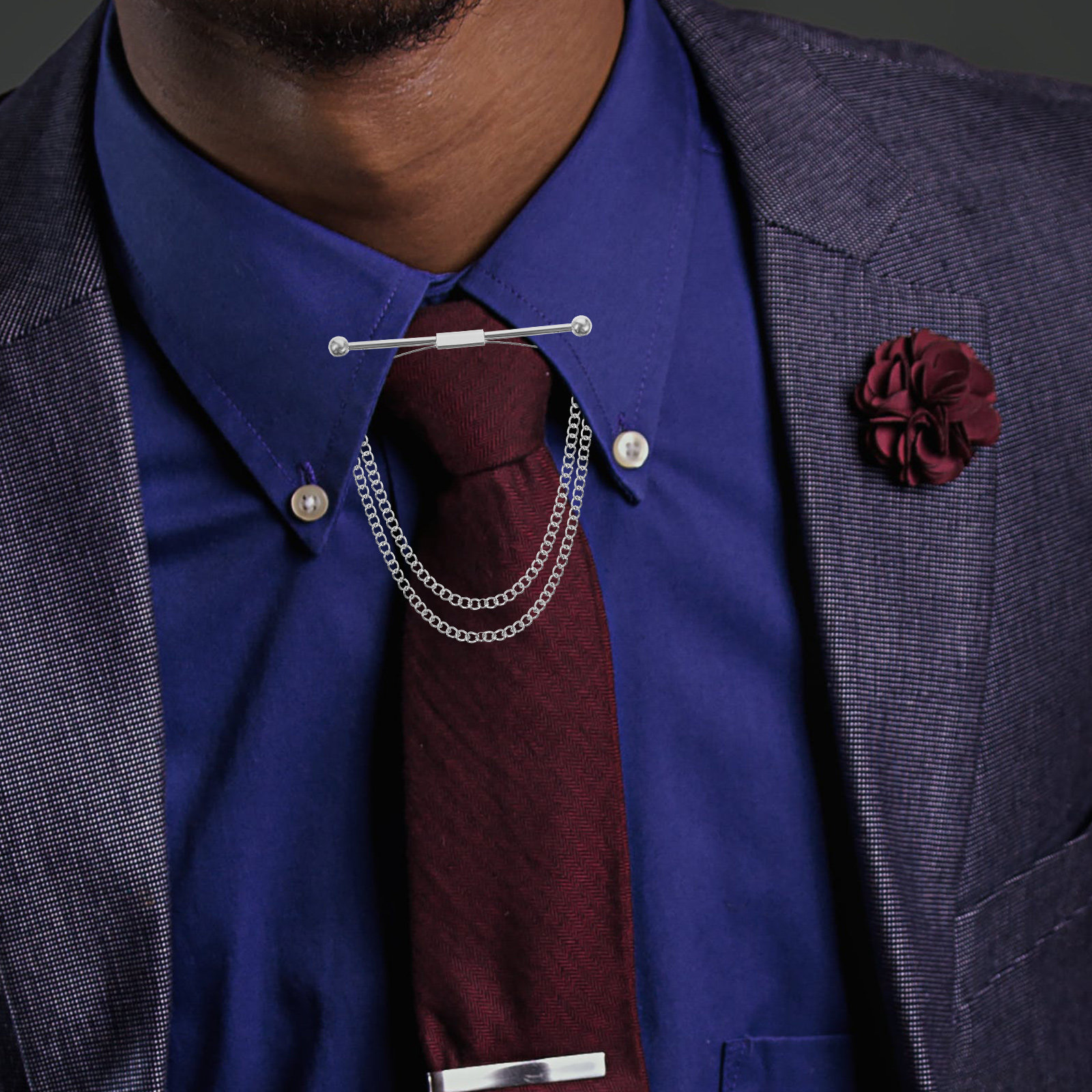 Collar Bar Pin Mens Business M - مراجعة Collar Stay Metal وسعره