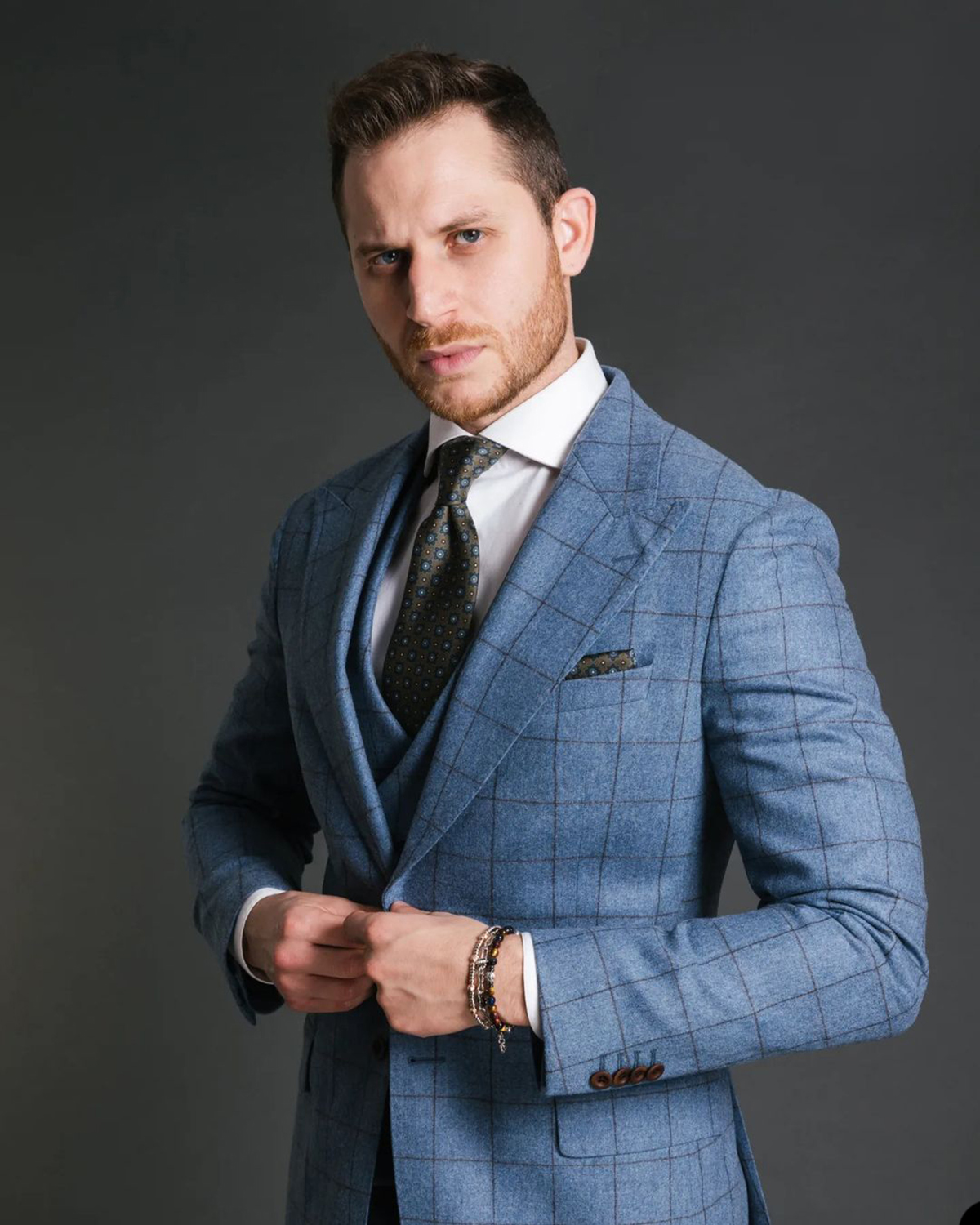 Blue Vintage Men Suit Tailor-M - مراجعة Men Formal Wear Pants وسعره