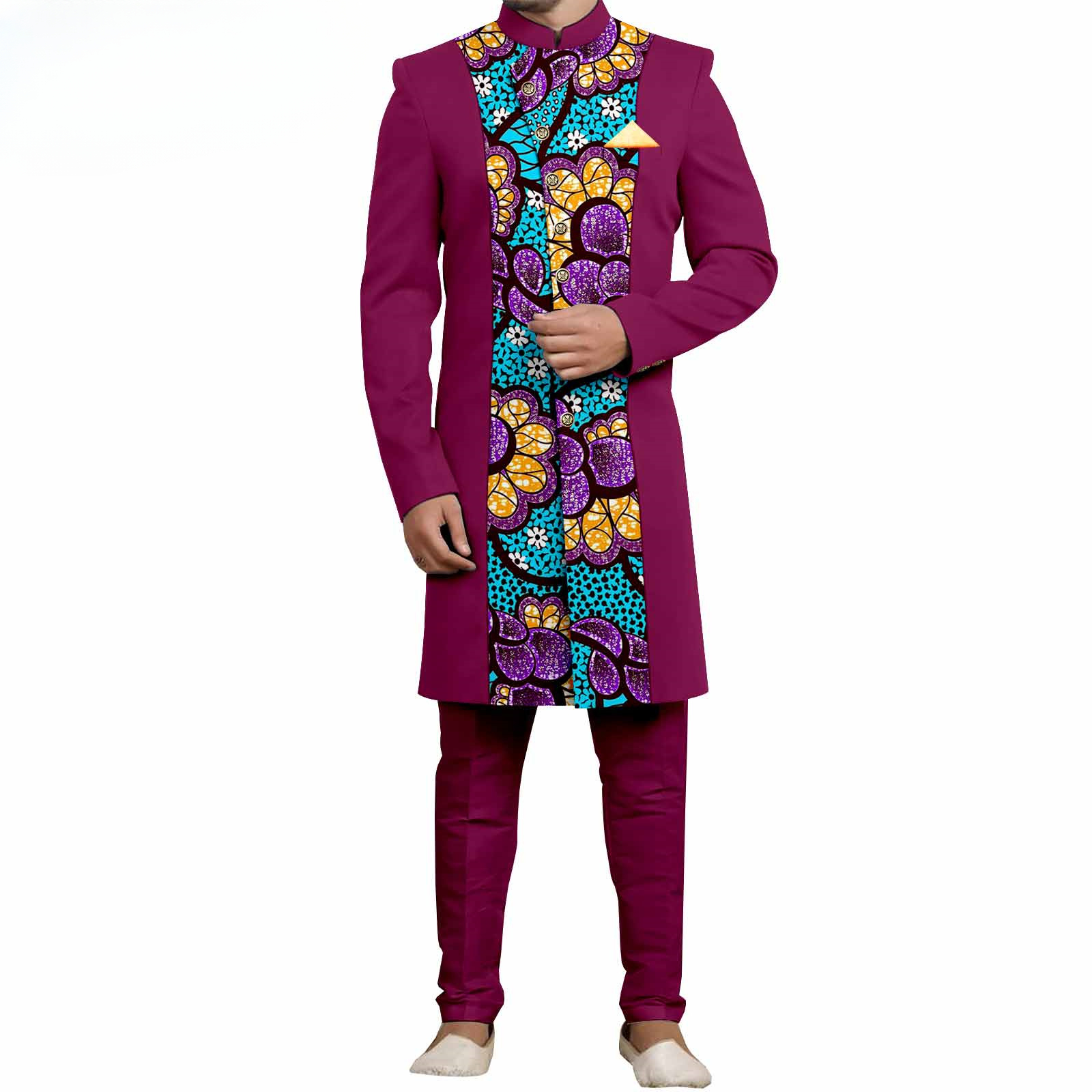 Men`s Suit Slim Fit Embroidery - مراجعة Mens Formal وسعره