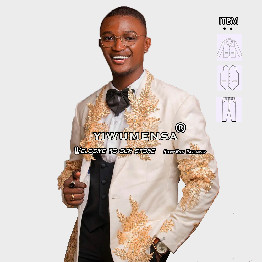 Customized 3 Pieces Suits Men  - مراجعة Men Formal Wear Pants وسعره
