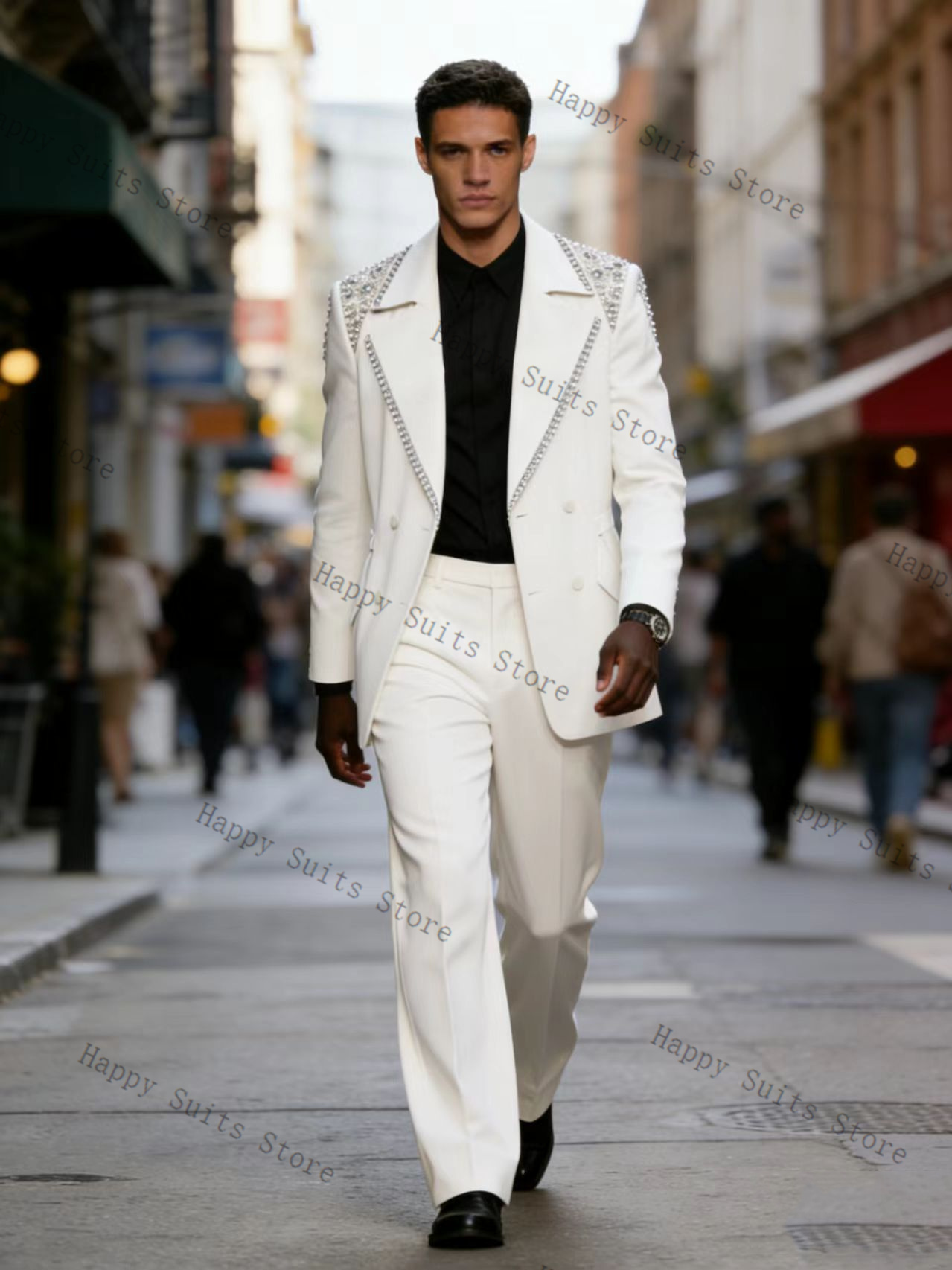 Crystals Men Suit Set 2 Pcs Gr - مراجعة Men Formal Wear With Coat وسعره