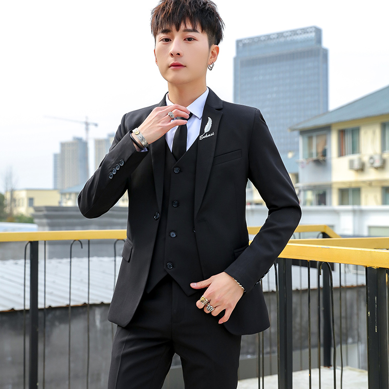 Slim Fit Tee Piece Suit Set fo - مراجعة Korean Men Formal Wear وسعره