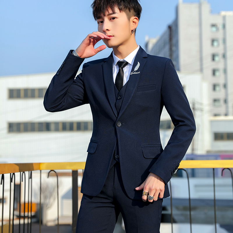 Slim Fit Tee Piece Suit Set fo - مراجعة Korean Men Formal Wear وسعره