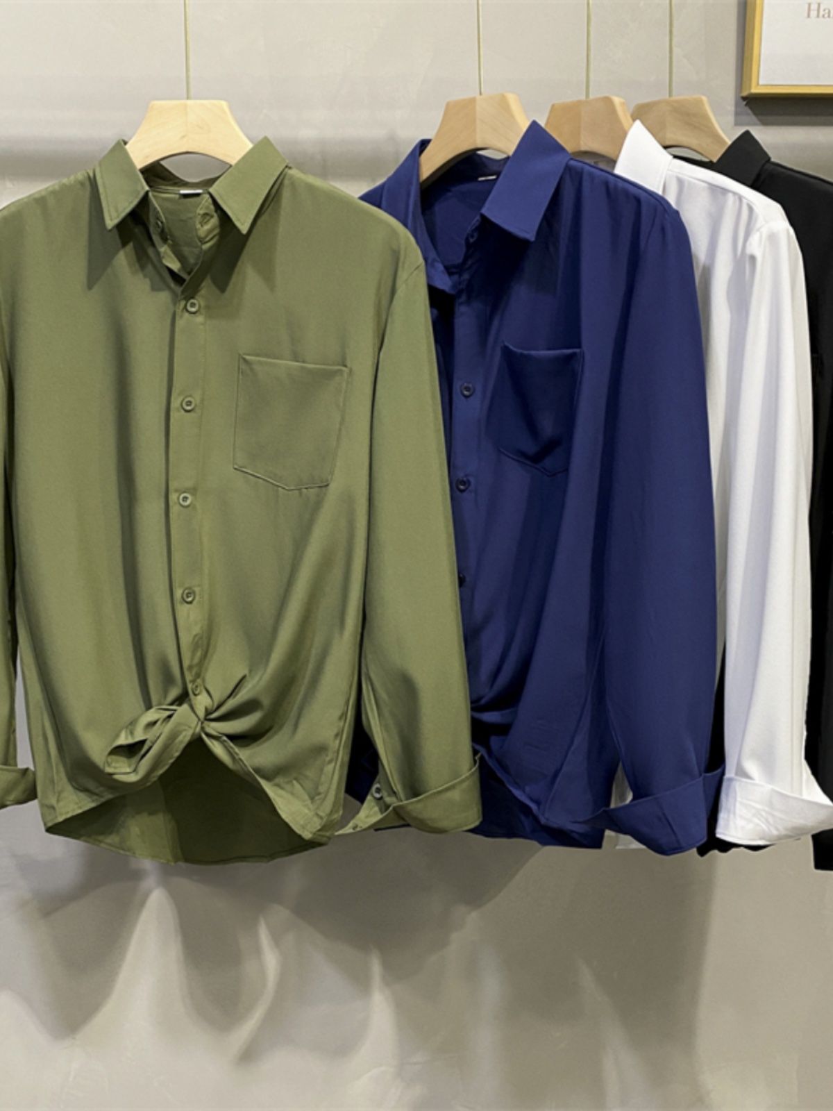 White Long Sleeve Shirt Jacket - مراجعة Men Formal Wear Brands وسعره