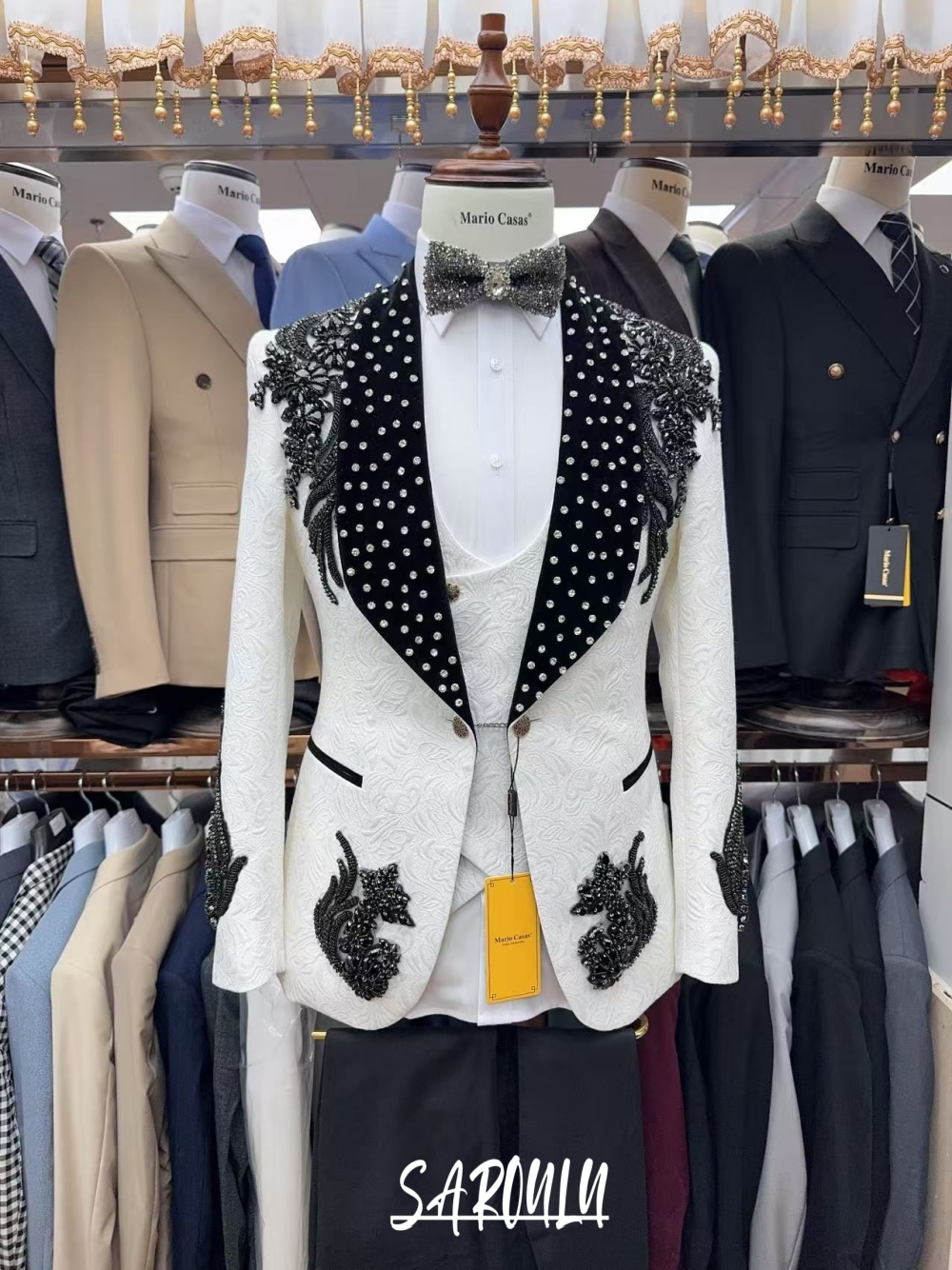 On Sale Luxurious Shawl Lapel  - مراجعة Men Formal Wear Pants وسعره