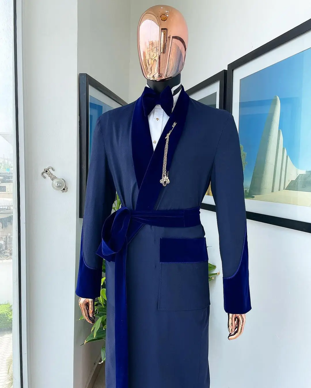 Tailor Made Royal Blue Men Sui - مراجعة Men Formal Wear With Coat وسعره